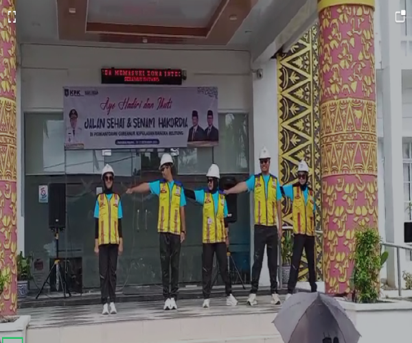 Dukung Semangat Anti Korupsi, Dinas PUPRPRKP Babel Ikuti Lomba Senam HAKORDIA