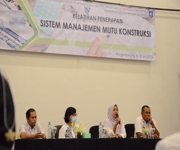Pelatihan Penerapan Sistem Manajemen Mutu Konstruksi selesai Digelar