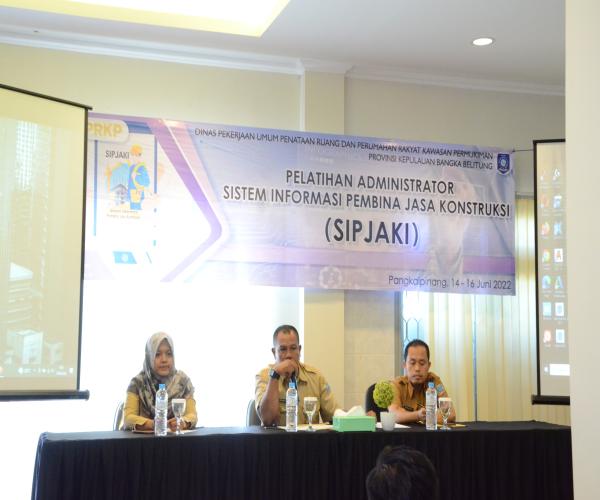 Tingkatkan SDM, Dinas PUPRPRKP Gelar Pelatihan Administrator Sistem Informasi Pembina Jasa Konstruksi (SIPJAKI)