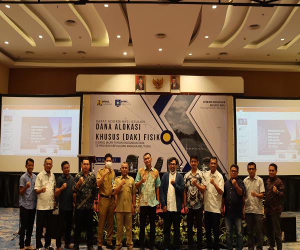 Rapat Koordinasi Penajaman Usulan DAK Fisik Bidang Jalan TA 2024 se-Provinsi Bangka Belitung
