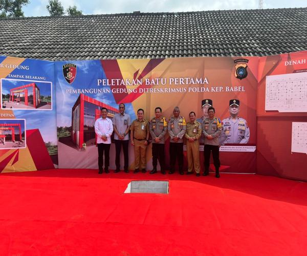 Ground Breaking, Dinas PUPRPRKP Akan  bangun 2 Gedung Untuk Polda Babel