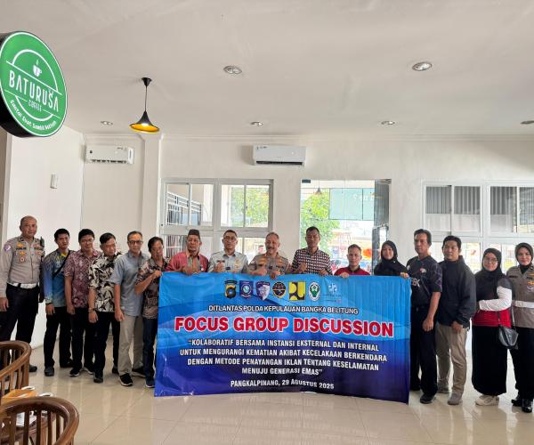 Forum Komunikasi Lalu Lintas Babel Gelar FGD dan Rakor, Bahas Pencegahan Laka Lantas dan Fatalitas Korban